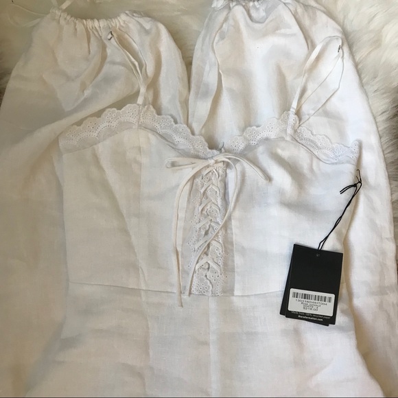 Nwt reformation rose jumpsuit white size 4 XS - Picture 4 of 7